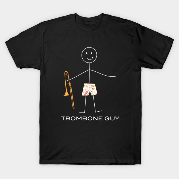 Funny Mens Trombone Guy T-Shirt by whyitsme